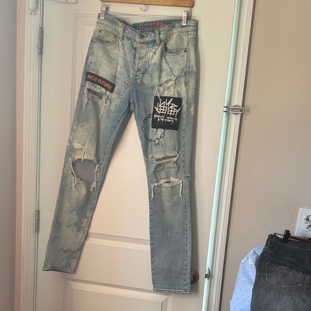 Ksubi Distressed Light Blue Jeans